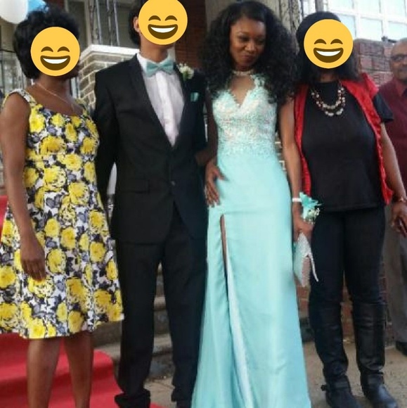 Gorgeous Teal Prom Dress - Picture 2 of 3